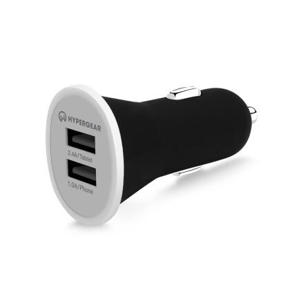 Dual USB 2.4A Rubberized Vehicle Charger Gen-2 