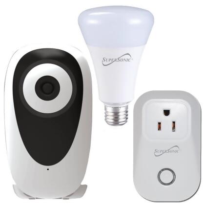 3-Pc. Smart Home Starter Kit with WiFi enabled: HD Camera, Plug, & Bulb 