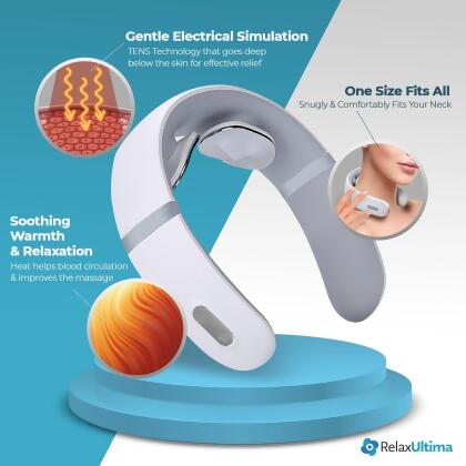 RelaxUltima Electric TENS Pulse Technology Portable Neck Massager alternate image