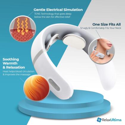 RelaxUltima Electric TENS Pulse Technology Portable Neck Massager alternate image