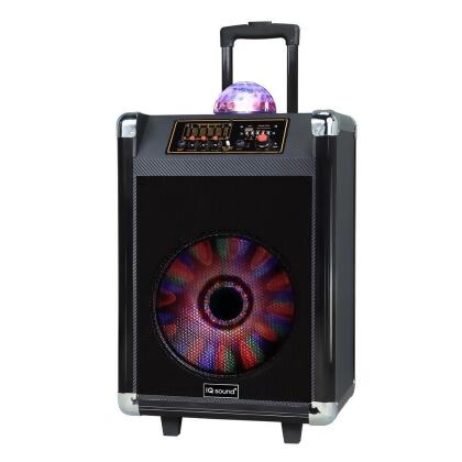 12" Portable Bluetooth Speaker with Disco Ball Light - Black alternate image