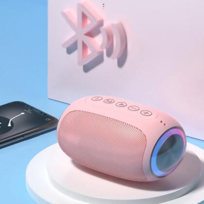 Oval Drum Bluetooth Speaker With LED Ring Light alternate image