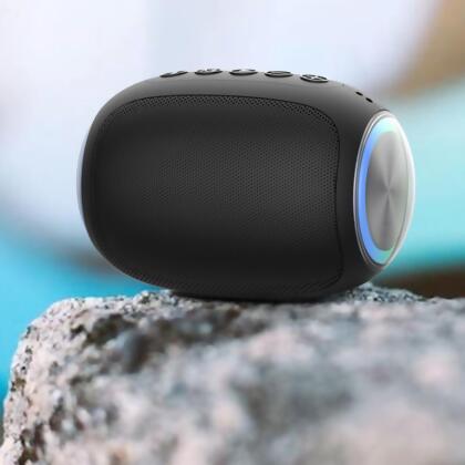 Oval Drum Bluetooth Speaker With LED Ring Light alternate image