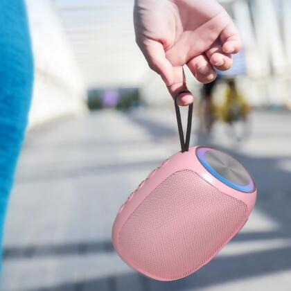 Oval Drum Bluetooth Speaker With LED Ring Light alternate image