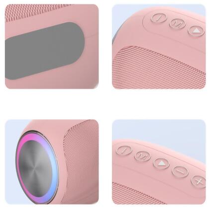 Oval Drum Bluetooth Speaker With LED Ring Light alternate image