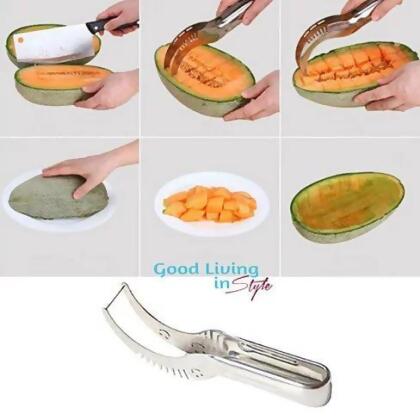 WOWZY RED/STELL Watermelon or any Melon Slicer and Cake With Mellon Baller And Fruit Carver alternate image