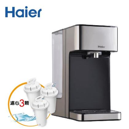 海爾Haier 2.5L瞬熱式淨水器WD252(鋼鐵海豚)-單機+濾心2入(共3顆濾芯) 
