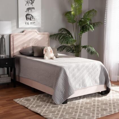 Baxton Studio Benjen Glam Velvet Fabric Upholstered Panel Bed 