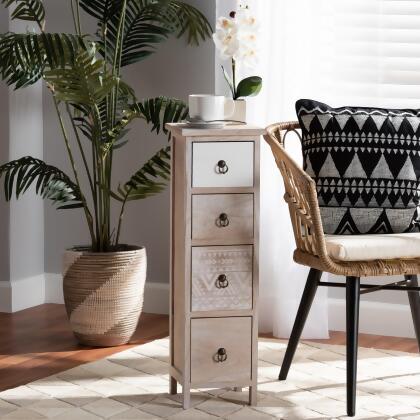 Baxton Studio Seanna Modern and Contemporary Multi-Colored Wood 4-Drawer Storage Unit 