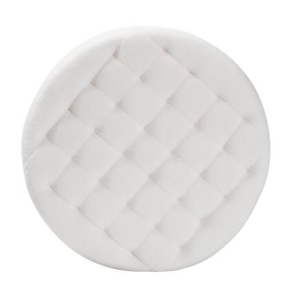 Baxton Studio Athena Modern and Contemporary Ivory Boucle Upholstered and Black Finished Wood Round Ottoman alternate image