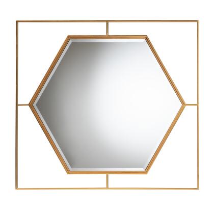 Baxton Studio Gates Modern Glam and Luxe Antique Goldleaf Metal Accent Wall Mirror alternate image