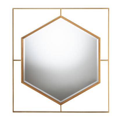 Baxton Studio Gates Modern Glam and Luxe Antique Goldleaf Metal Accent Wall Mirror alternate image