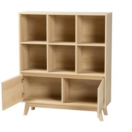 Baxton Studio Danina Japandi Oak Brown Finished Wood Bookshelf alternate image