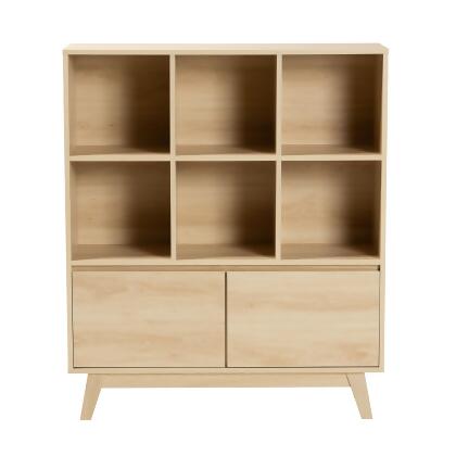 Baxton Studio Danina Japandi Oak Brown Finished Wood Bookshelf alternate image