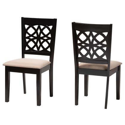 Baxton Studio Abigail Modern Fabric Wood Dining Chair Set alternate image