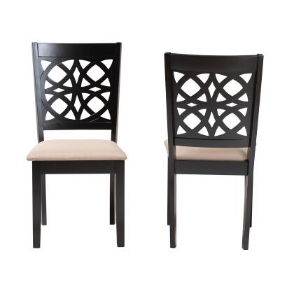 Baxton Studio Abigail Modern Fabric Wood Dining Chair Set alternate image