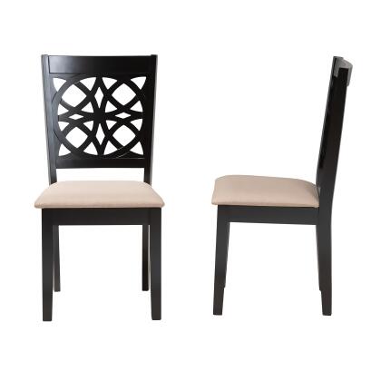 Baxton Studio Abigail Modern Fabric Wood Dining Chair Set alternate image