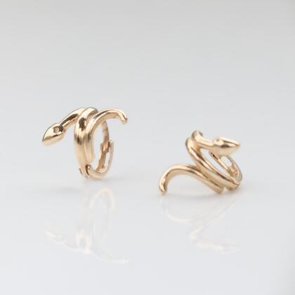 14K 小蛇耳扣耳環 (內徑 6 mm) (單個) 