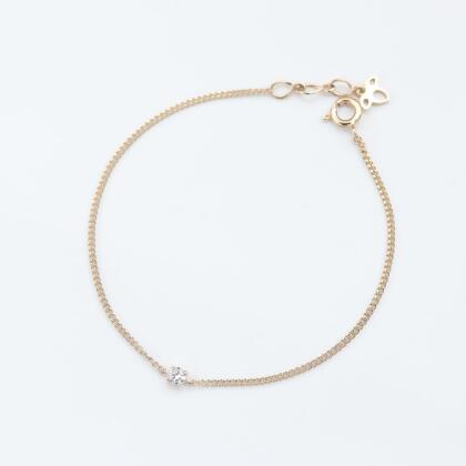 14K Round Cut Diamond Bracelet 10分鑽石羅馬個性手鍊-玫瑰金(K14PG)-15~17cm
