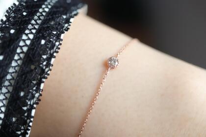 14K Champagne Diamond Bracelet 香檳鑽手鍊( 0.10 ct )