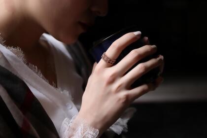 14K Ball Shape Four Leaf Diamond Ring 珠珠四葉花鑽石戒指