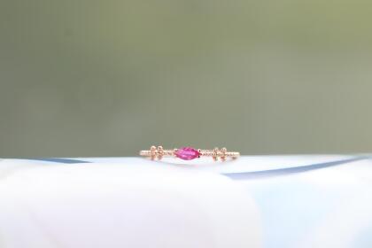 18K Marquise Ruby Ring 馬眼紅寶石戒指-#6~#9 