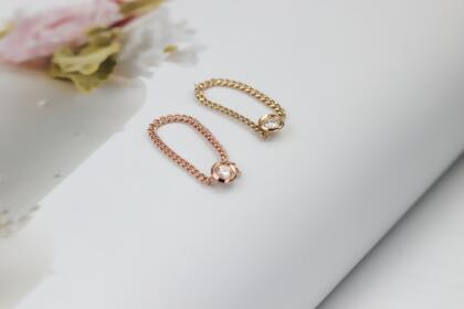 18K Chain Diamond Ring 10分鑽石鍊戒-玫瑰金(K18RG)-#3~#9