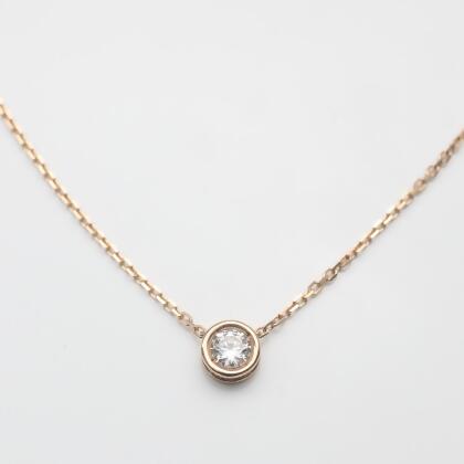 18K 包鑲鑽石項鍊 (主鑽 0.29ct 總重 0.43 ct ) 