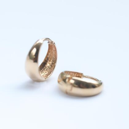 14K Gold Drop Lock Earring (XL) 金水滴耳扣耳環(特大) ( 內徑11 mm) 