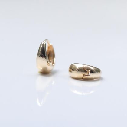 14K Gold Drop Lock Earring 金水滴耳扣耳環 (內徑5mm) 