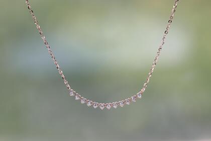 14K Smile Heart Diamond Necklace 微笑愛心鑽石項鍊 