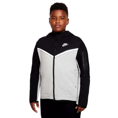 Nike Sportswear Tech Fleece Full Zip Hoodie Black/Grey-White  CU9223-013 Kid's