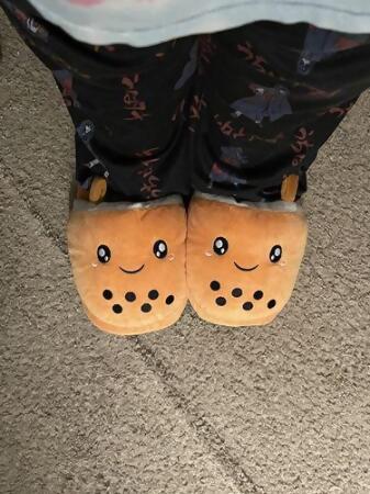 Boba Plush Slippers (2 Colors) 