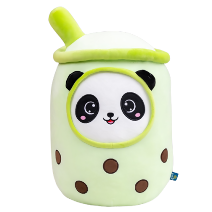 Panda Bubble Tea Cup Plushies (3 Colors, 4 Sizes) 
