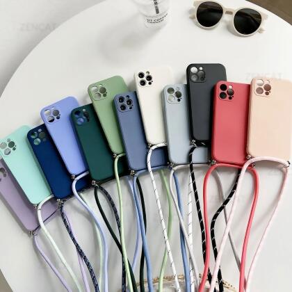 Lanyard Plain Phone Case 