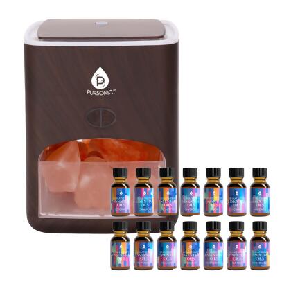 Himalayan Salt Diffuser & 14 Pack Essential Oils Set 