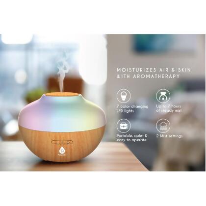 Pursonic Aromatherapy Diffuser & Essential Oil Set-Ultrasonic Top 3 Oils-300ml with 2 Mist Settings 7 Ambient Light Settings alternate image