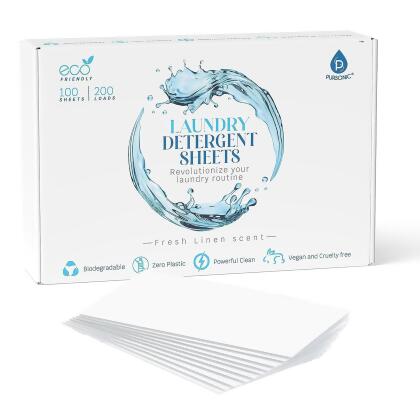 Natural Laundry Detergent Sheets ,Eco Friendly– Fresh Linen Scent alternate image
