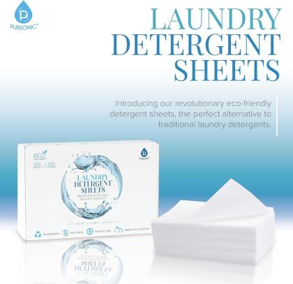 Natural Laundry Detergent Sheets ,Eco Friendly– Fresh Linen Scent alternate image