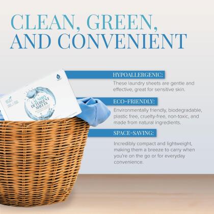 Natural Laundry Detergent Sheets ,Eco Friendly– Fresh Linen Scent alternate image