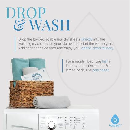 Natural Laundry Detergent Sheets ,Eco Friendly– Fresh Linen Scent alternate image