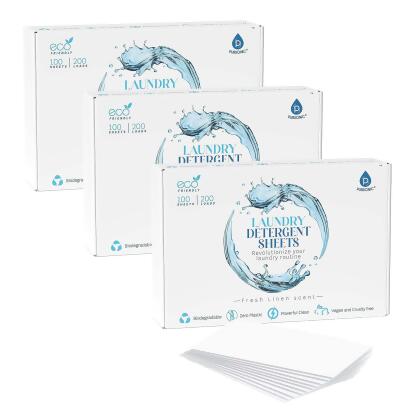 Natural Laundry Detergent Sheets ,Eco Friendly– Fresh Linen Scent alternate image