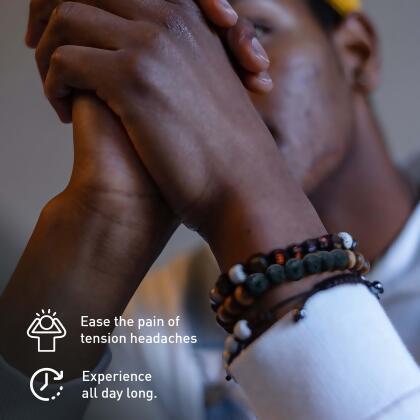 Pursonic Aromatherapy Bliss Bundle: Lava Stone Bracelet + Pure Essential Oils. alternate image
