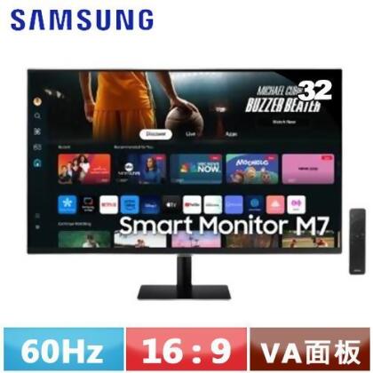 SAMSUNG三星 32型 M7 4K 智慧聯網螢幕 S32DM702UC 黑色 