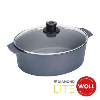 《WOLL》德國歐爾 DIAMOND LITE 新鑽石 鑄造不沾橢圓湯鍋31x26cm - 