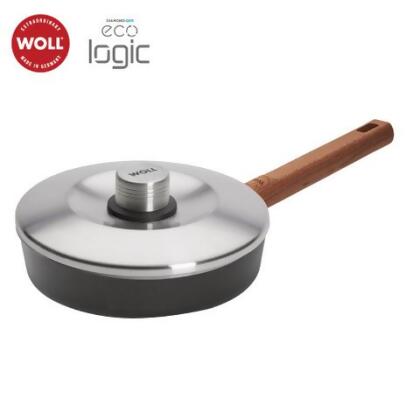 《WOLL》德國歐爾Eco Logic QXR 鑽石不沾平底鍋 20CM(附不鏽鋼鍋蓋) - 