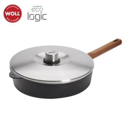 《WOLL》德國歐爾Eco Logic QXR 鑽石不沾平底鍋 28CM(附不鏽鋼鍋蓋) - 