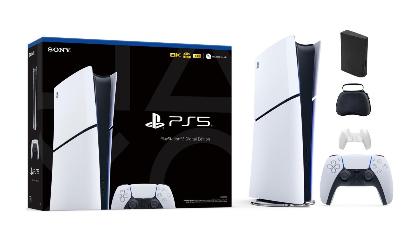 Sony - PlayStation 5 Slim Console Digital Edition - White Bundle With Accessories 