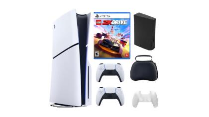 Playstation Slim Disc Bundle With Accessories, Extra Controller and Lego Game 