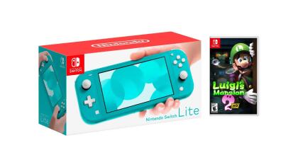 Nintendo Switch Lite Bundle With Luigi's Mansion 2 HD Game 